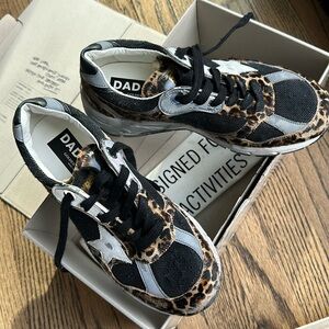 NWT Golden Goose Running Dad leopard - size IT 38 US 8